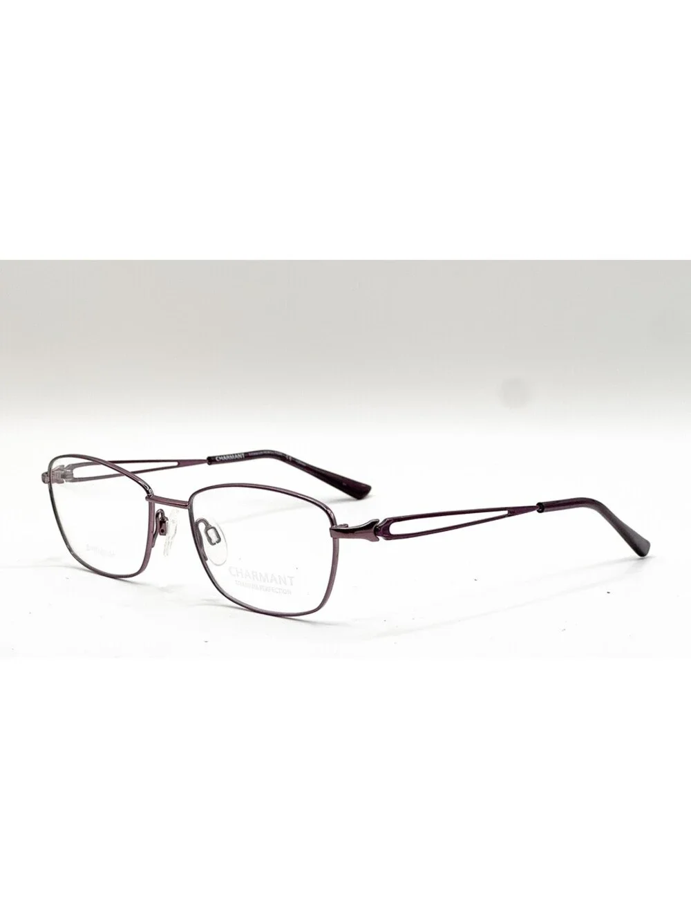 Charmant CH12147 PU Purple Rectangle Authentic Eyeglass Frames 51-17-135